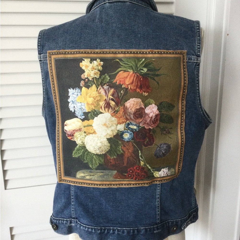 One-of-a-Kind Upcycled Denim Vest Size M